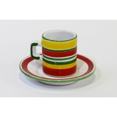Coffee Cup with Saucer desimone pottery Procida Coffee Cup with Saucer desimone pottery Procida